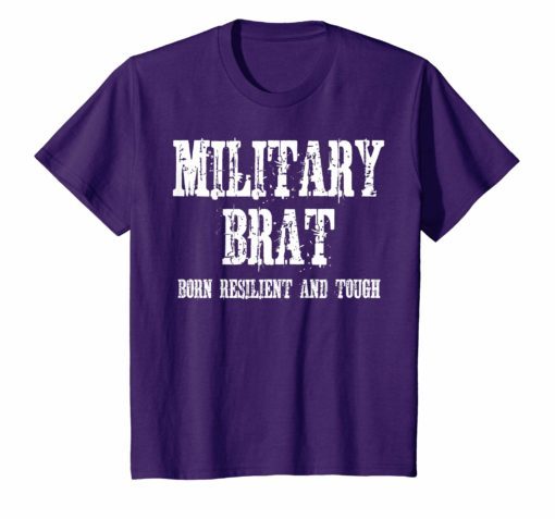 Military Child Month Purple Up Pride Brave Brat Shirt
