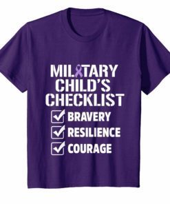 Military Child Month Purple Up Pride Brave Courage Shirt
