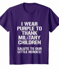 Military Child Month Purple Up Pride Brave Heroes T Shirt