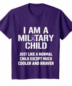 Military Child Month Purple Up Pride Cool Brave T Shirt
