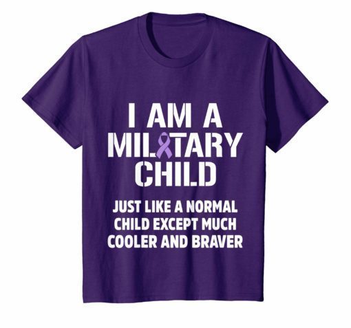 Military Child Month Purple Up Pride Cool Brave T Shirt