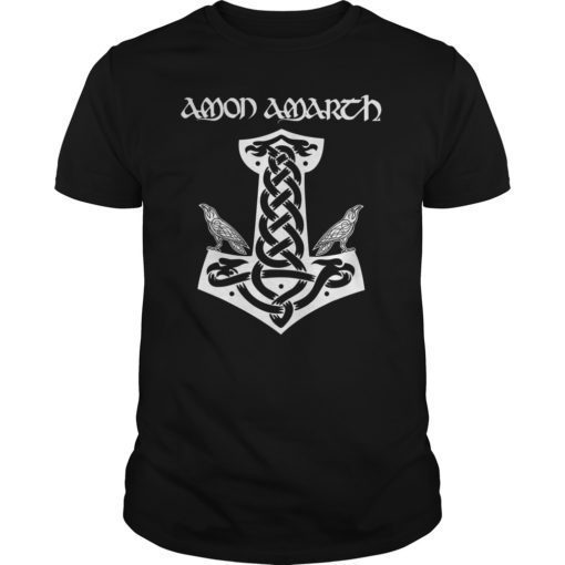 Mjolnir and Ravens Thors Hammer Vikings T Shirt