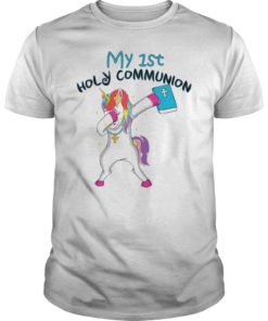 My 1st Holy Communion Unicorn Dabbing Tee Shirt