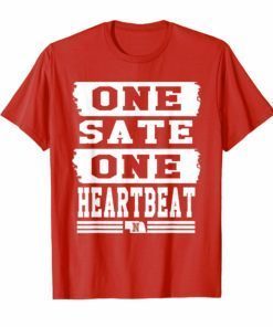 Nebraska one state one heartbeat t-shirt