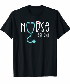 New Nurse Est 2019 T Shirt Graduation Gift Women