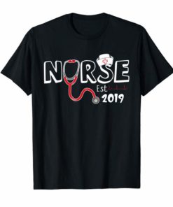 New Nurse Est 2019 T-Shirt Nursing School Graduation Gift