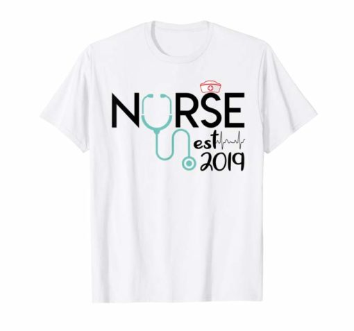 New Nurse Est 2019 Tshirt Nursing School Graduation Gift Men