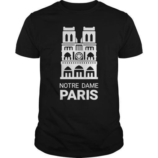 Notre Dame Paris France Tee Shirt French Cathedral