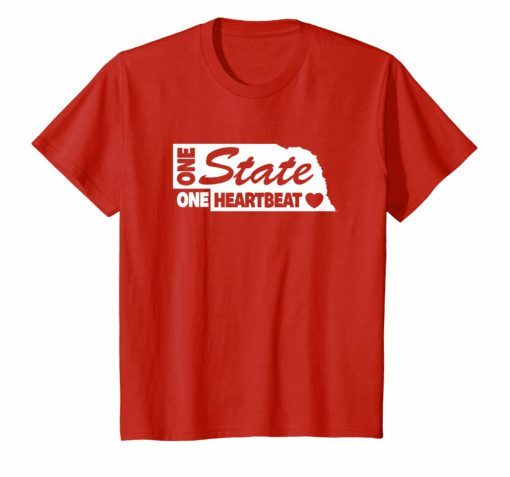 One State One Heartbeat Nebraska Shirt Red