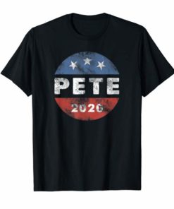 Pete 2020 Vintage Distressed Button Pete Buttigieg 46 TShirt