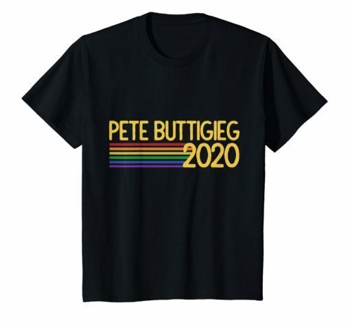 Pete Buttigieg 2020 retro rainbow pride T-Shirt