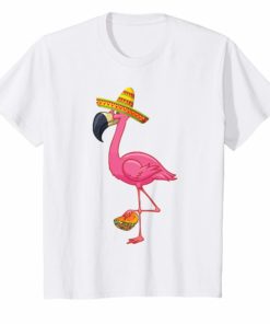 -Pink Flamingo Taco Funny Mexican Cinco De Mayo-T Shirt