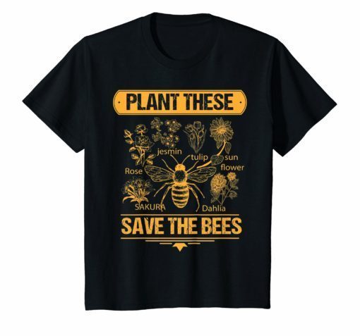 Plant These Trees Save The Bees Tee Honey Queen Bee T Shirt