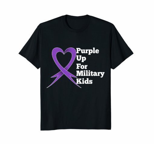 Purple Up For Military Kids Tee Shirt