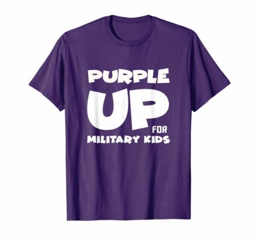 Purple Up Military Kids Tshirt Support Kid Strong