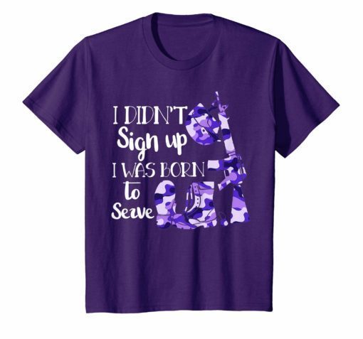 Purple Up Tee Shirt Month Of Military Child Kids Awareness