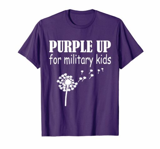 Purple Up for Military Kids Shirt Dandelion