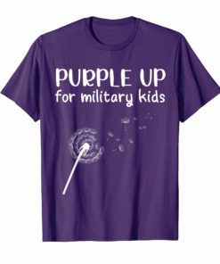 Purple Up for Military Kids T Shirt Dandelion