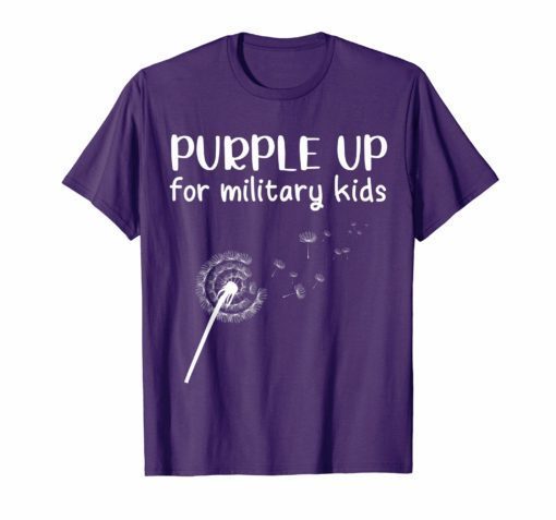 Purple Up for Military Kids T Shirt Dandelion