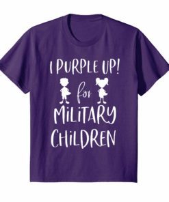 Purple up shirt for the month of the military Child