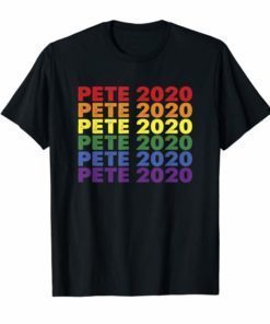 Rainbow Pete Buttigieg LGBT Pride Flag Pete 2020 T-Shirt