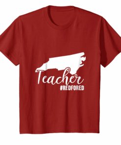 Red For Ed Teacher T-Shirt North Carolina