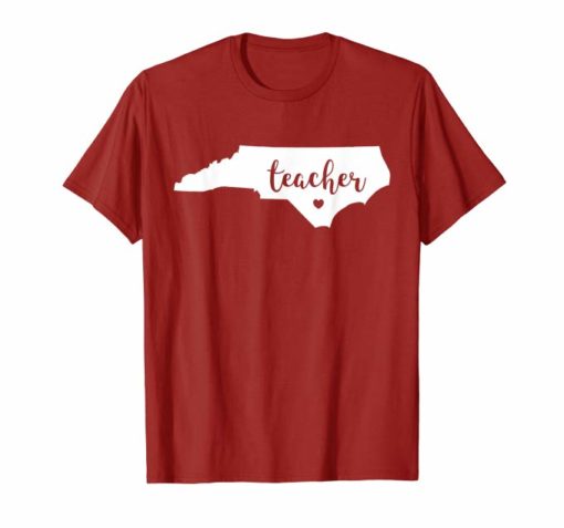 Red For Ed Teacher T-Shirt North Carolina