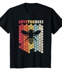 Save The Bees Shirt Retro Style Climate Change T-Shirt