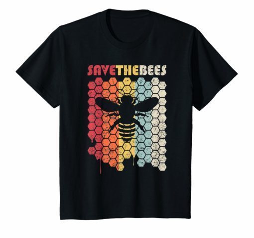 Save The Bees Shirt Retro Style Climate Change T-Shirt