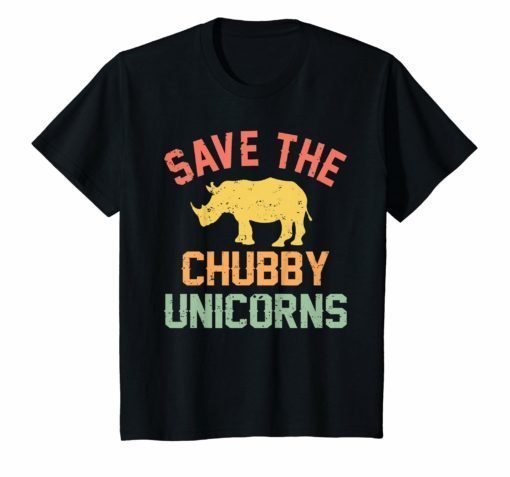 Save the Chubby Unicorns T Shirt Vintage Colors Distressed