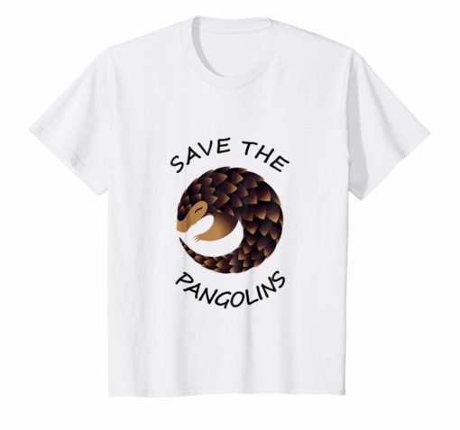 Save the Pangolins Endangered Animal Lover Cute T Shirt Tee