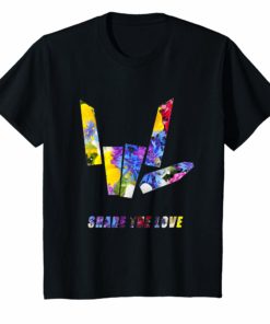 Share the Love flowers T-Shirt Gift for Men Women Kids
