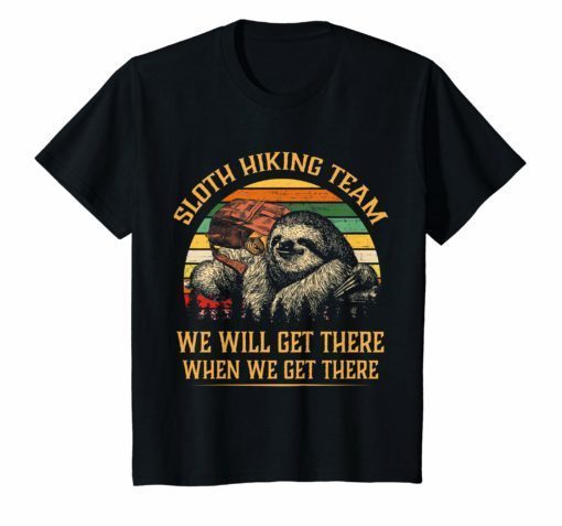 Sloth Hiking Team Vintage Shirt