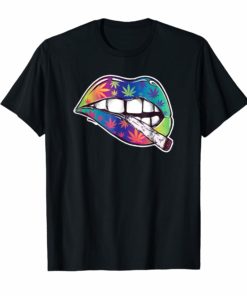 Spliff Smoking Lips T-Shirt