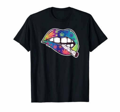 Spliff Smoking Lips T-Shirt