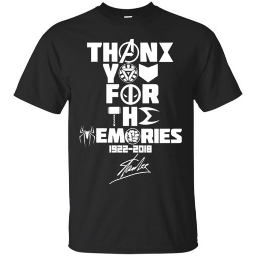 Stan Lee Thank You For The Memories 1922-2018 Shirt