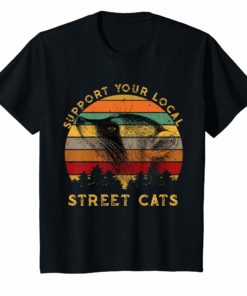 Support Your Local Street Cats shirt Raccoon Lover Gift tee