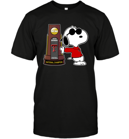 TEXAS TECH RED RAIDERS 2019 NCAA MEN’S BASKETBALL CHAMPIONS FINAL FOUR SNOOPY TEE SHIRTS