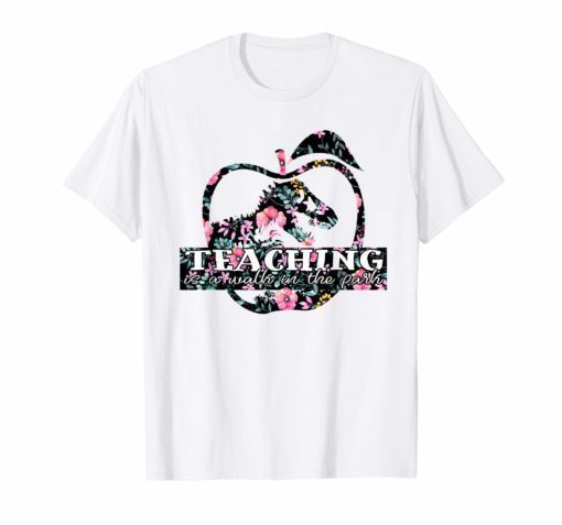 Teaching Is A Walking In A Park Teacher Dinosaur Shirts