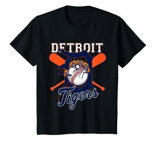 Tiger Mascot Distressed Detroit Base T-shirt