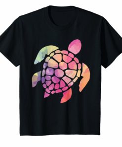 Unisex Men's Women's T Shirt Colour Turtle for Youth