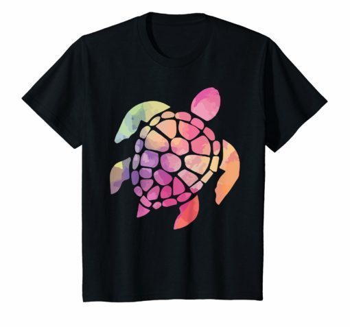 Unisex Men's Women's T Shirt Colour Turtle for Youth