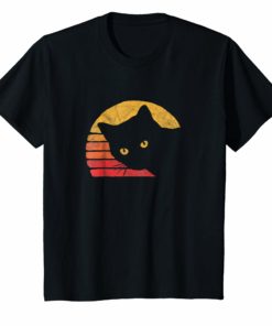Vintage Eighties Style Cat T-Shirt