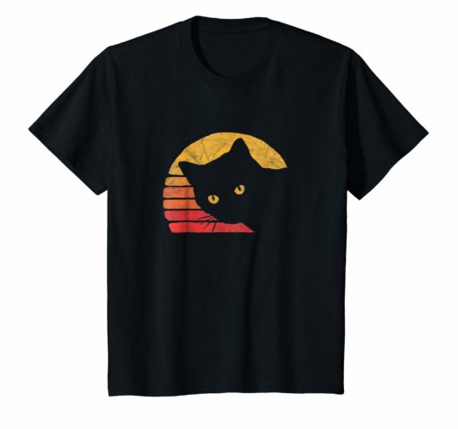 Vintage Eighties Style Cat T-Shirt