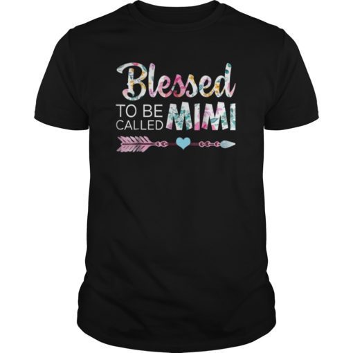 Women Blessed To Be Called Mimi Shirt Floral Grandma Shirt