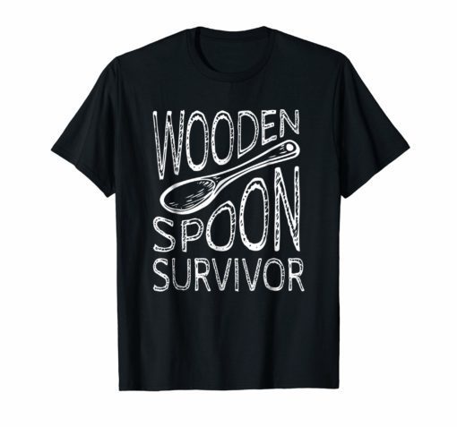 Wooden Spoon Survivor T Shirt Old Style Distressed
