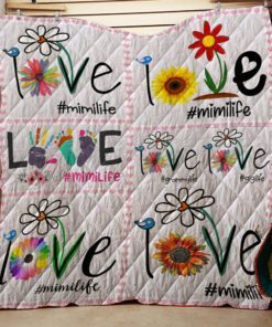 Love Mimi Life Colorful Flower Art Quilt Mother’s Day Gift