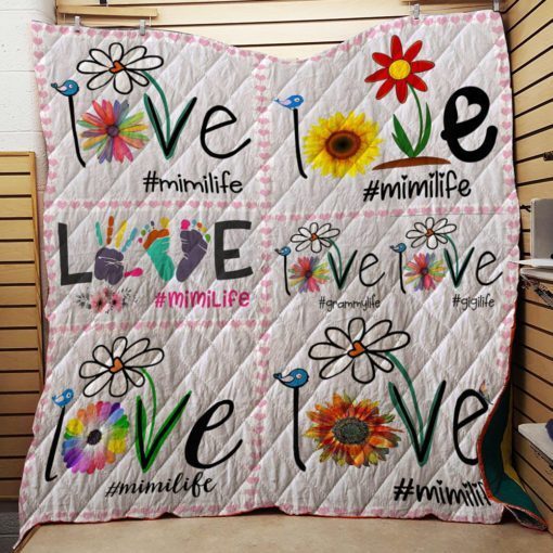 Love Mimi Life Colorful Flower Art Quilt Mother’s Day Gift