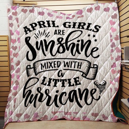 April Girls Are Sunshine Mixed Little Hurricane Quilt