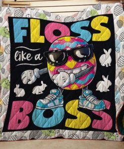 Floss Like A Boss Easter Egg Quilt Boys Kids Flossing Gift